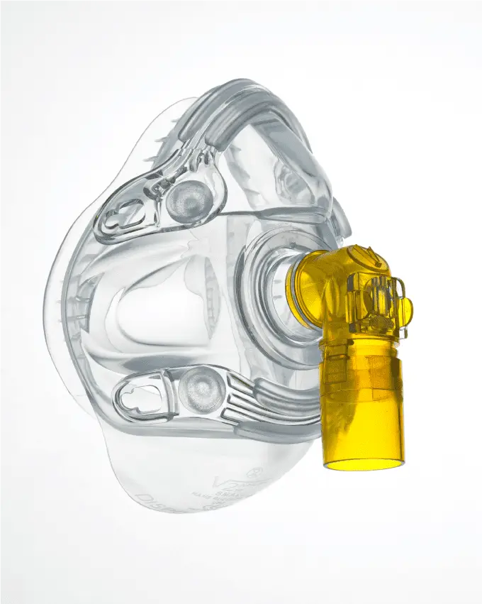 A non-vented face mask and anti asphyxia valve