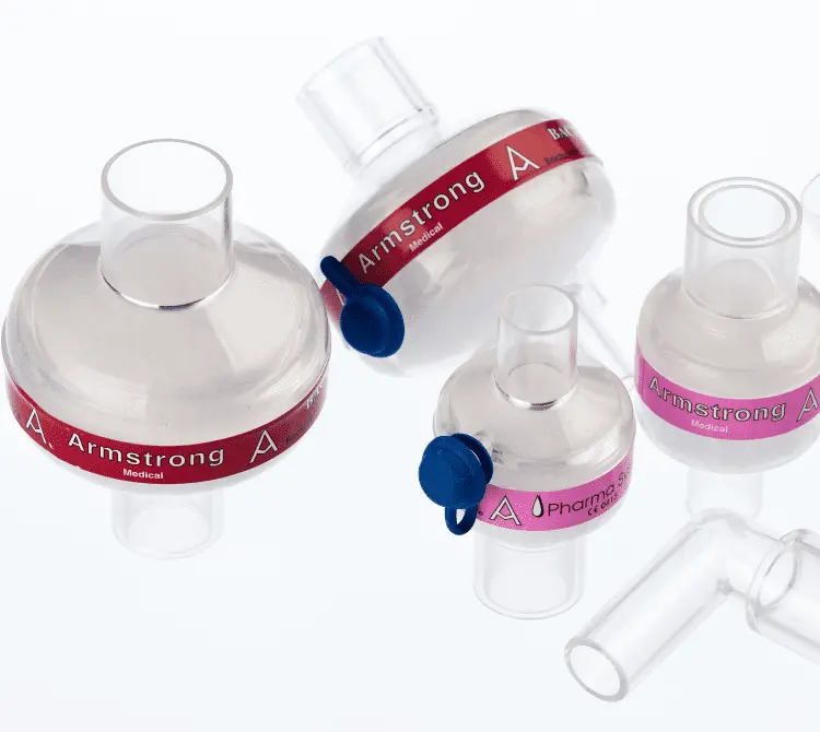 HME and bacterial filters made by Armstrong Medical for use in respirtatory care.